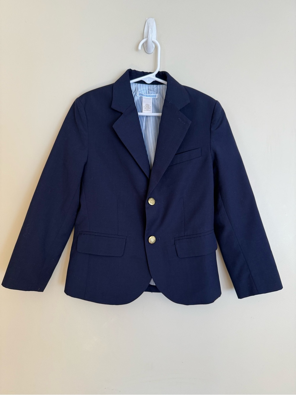 Janie and Jack Navy Wool Blazer with Gold Buttons